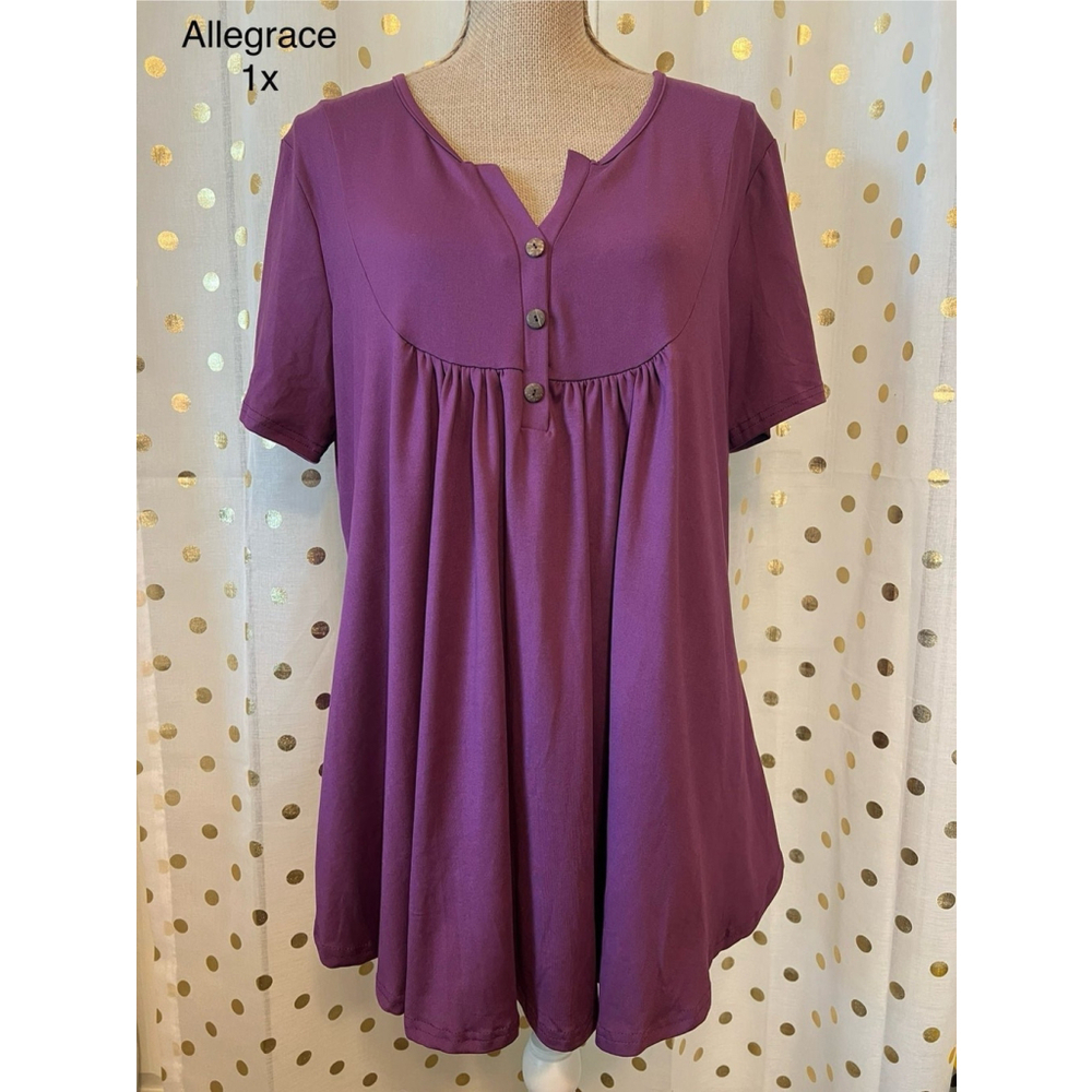 Allegrace 1x purple tunic top